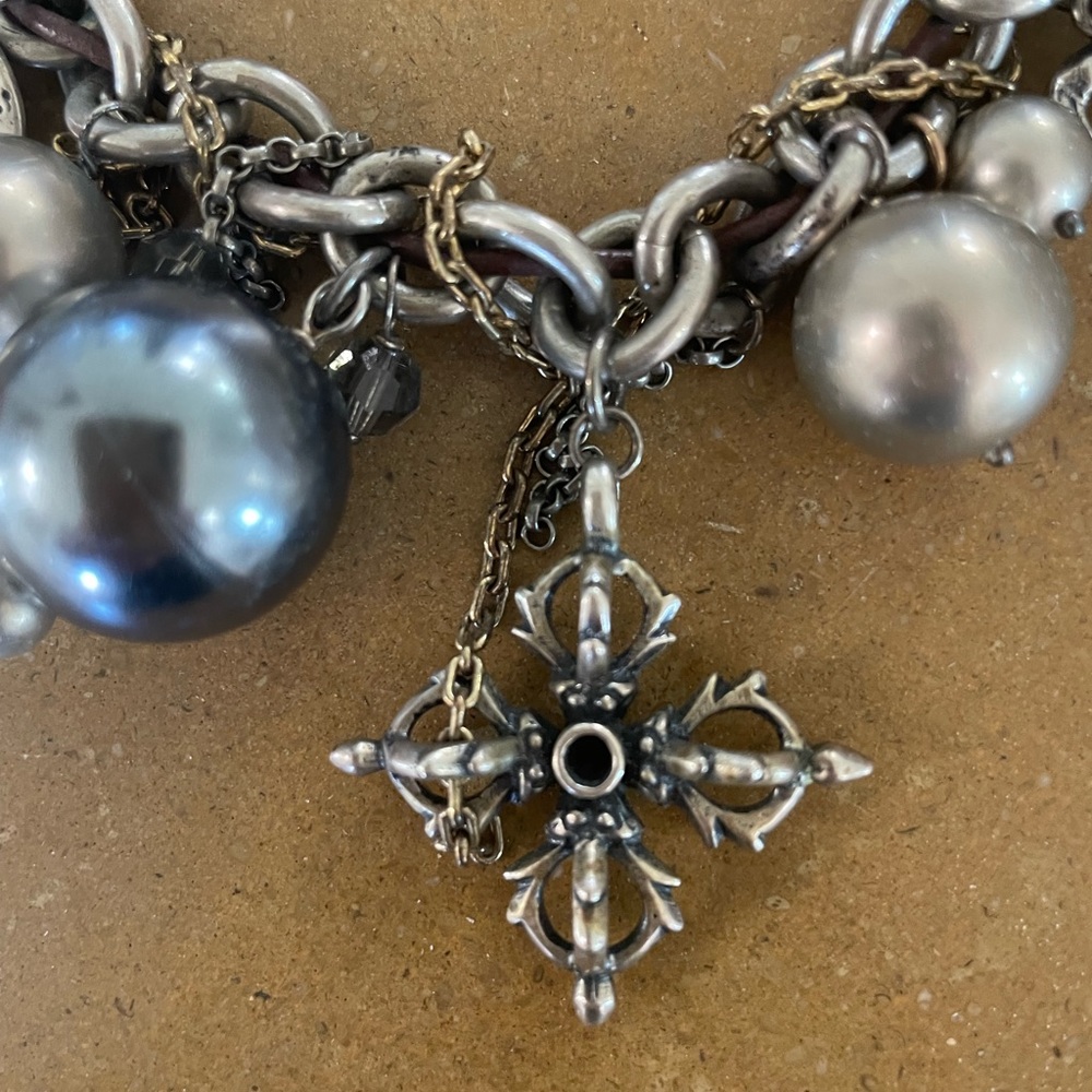 Artisan Bauble Pearl Charm Bracelet